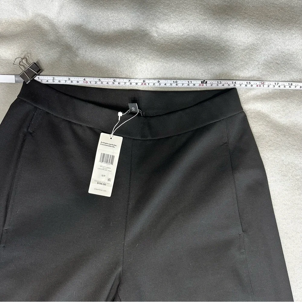 Eileen Fisher Dressy Flex Ponte  Black Lantern Ankle Pant SP NWT - Picture 6 of 9